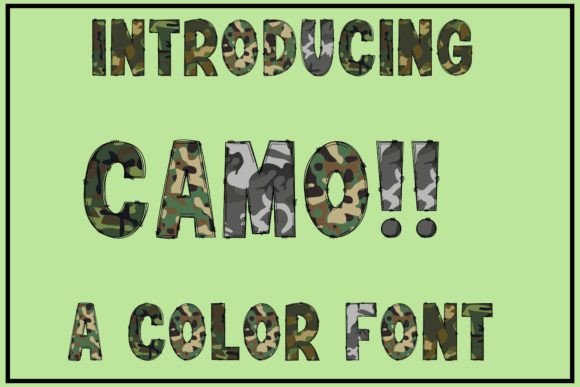Camo: The Bold Military Camouflage Color Font
