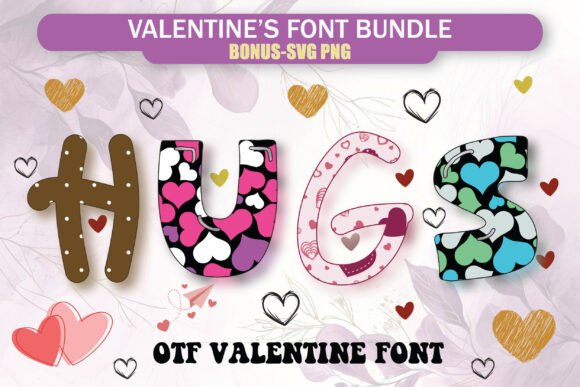 Colorful Valentine Pack: A Creative Font Bundle for Romantic Designs