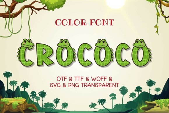 Crococo: A Wildly Playful Crocodile Color Font