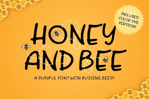 Honey and Bee: A Playful Hand-Drawn Font for Creative Projects