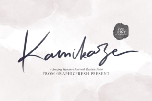 Kamikaze: The SVG Signature Font with a Soft Touch