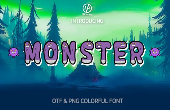 Monster: A Cute and Spooky Color Font for Creative Projects