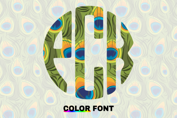 Peacock Circle: A Creative Font for Whimsical Designs