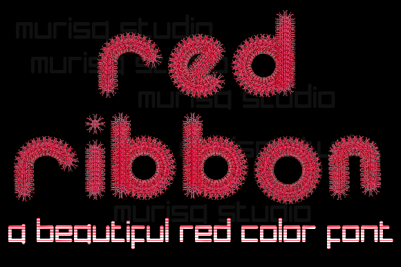 Red Ribbon: A Cool and Fun-Looking Color Font for Creative Projects