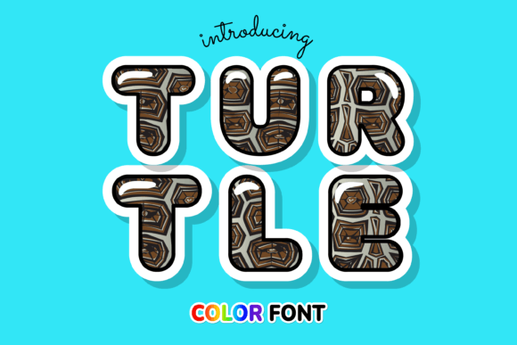 Turtle: A Colorful Animal-Inspired Font for Creative Projects